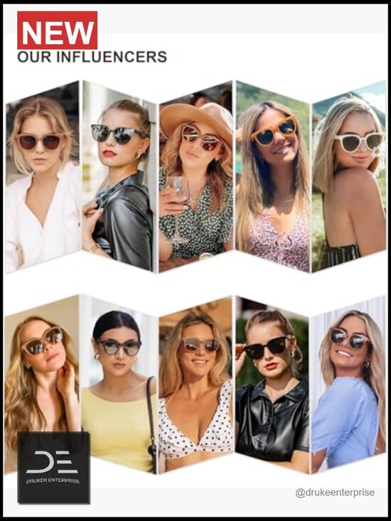 Cat Eye Round Polarized Sunglasses UV Protection Sun main image 7